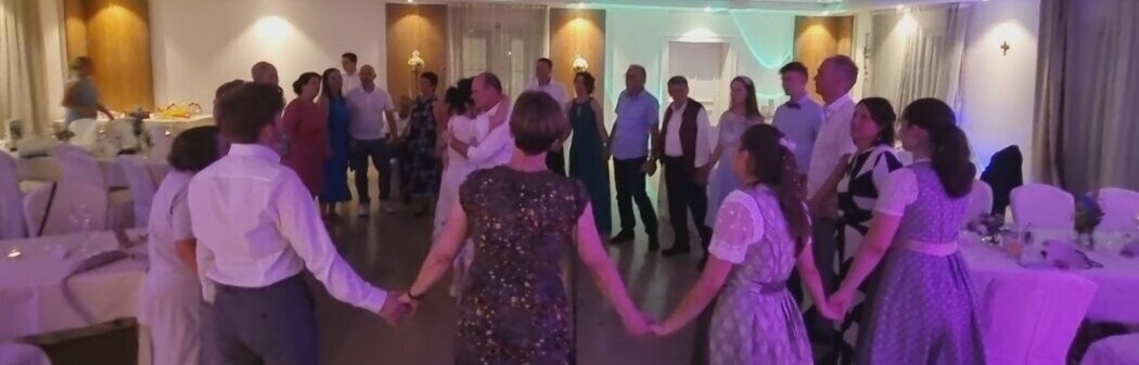 Emotionen beim Abschluß Lied auf einer Hochzeit mit z.B. Robbie Williams